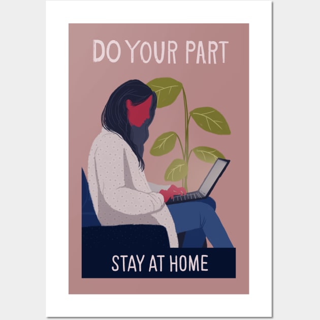 Stay At Home Wall Art by Off The Hook Studio